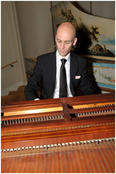 Erin Helyard at the keyboard of the 1794 Broadwood piano